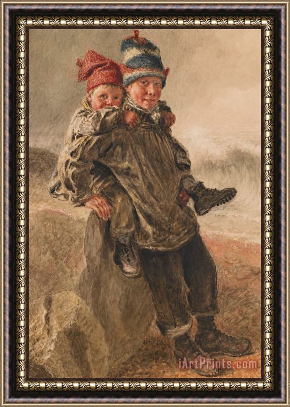 William Henry Hunt Young Salts Framed Painting