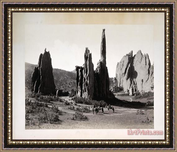 William Henry Jackson  Cathedral Spires, Garden of The Gods, Colorado Framed Painting