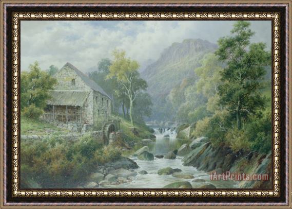 William Henry Mander Old Disused Mill Dolgelly Framed Painting