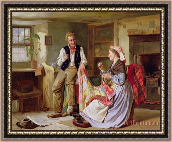 William Henry Midwood The Patchwork Quilt Framed Painting