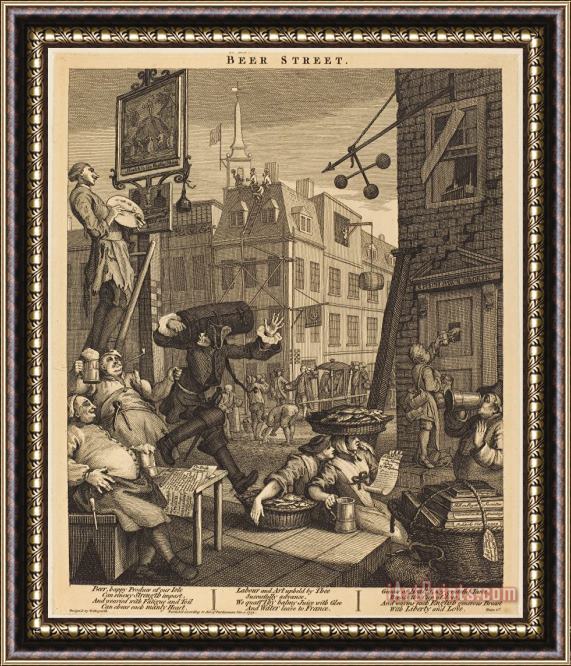 William Hogarth Beer Street Framed Print