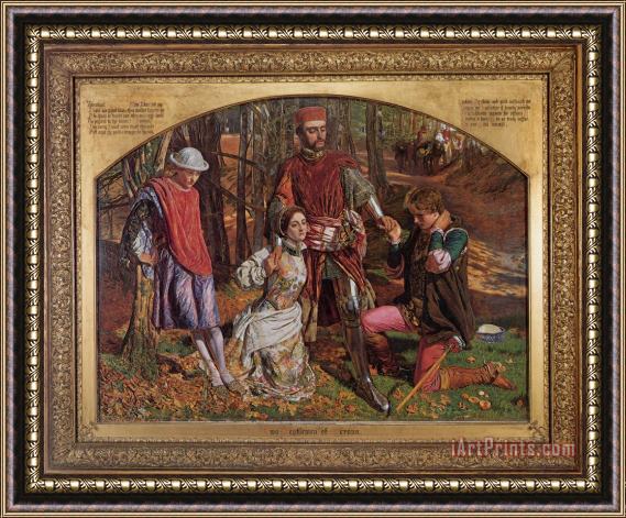William Holman Hunt Valentine Rescuing Sylvia From Proteus Framed Painting