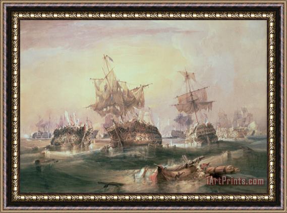 William John Huggins Battle Of Trafalgar Framed Print