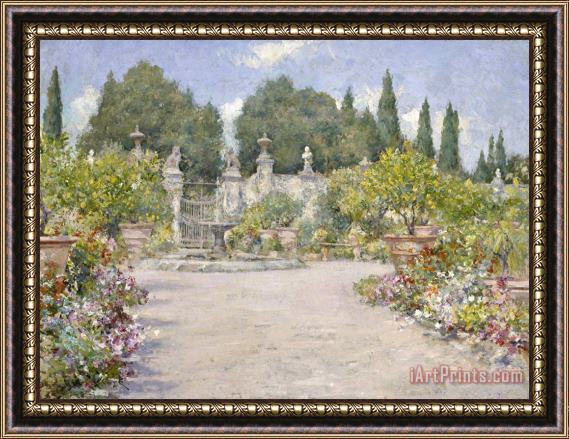 William Merritt Chase An Italian Garden Framed Print