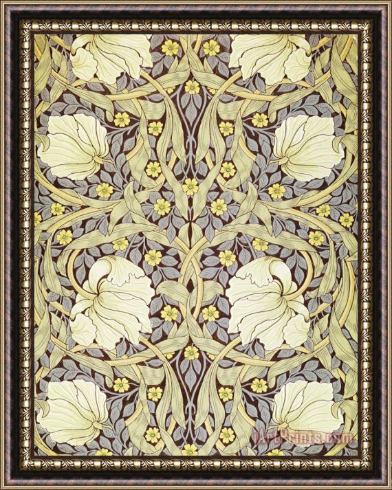 William Morris Pimpernell Wallpaper Design Framed Painting