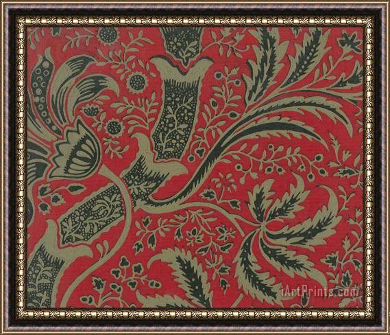 William Morris Wallpaper Sample with Bamboo Pattern Framed Print