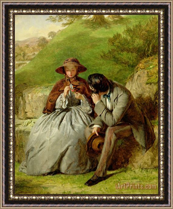 William Powell Frith Lovers Framed Painting