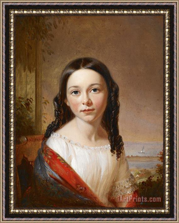 William Sidney Mount Portrait of Maria Seabury Framed Print