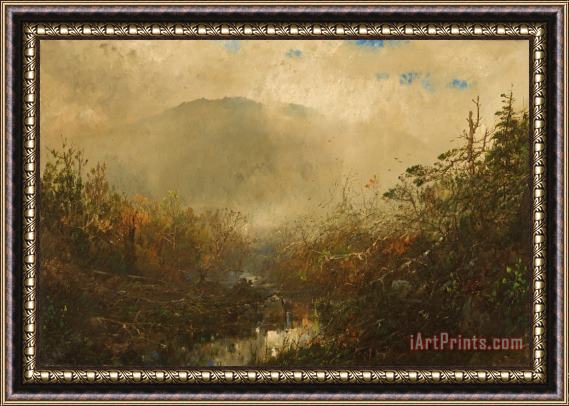 William Sonntag Coming Storm in the Adirondacks Framed Painting