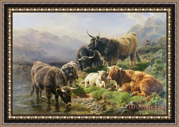 William Watson Highland Cattle Framed Painting