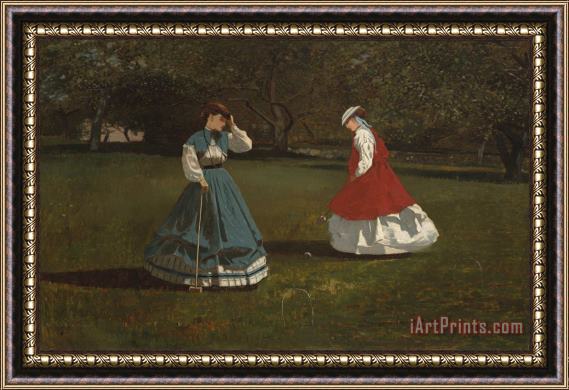 Winslow Homer A Game of Croquet Framed Painting