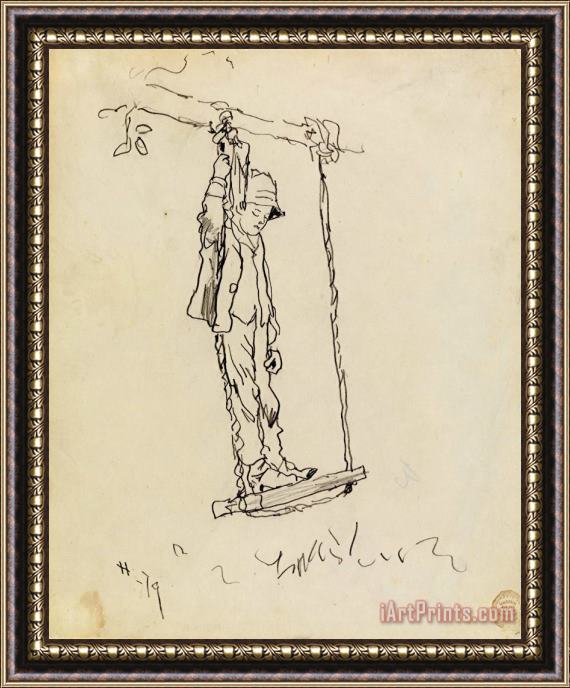 Winslow Homer Boy on a Swing Framed Painting
