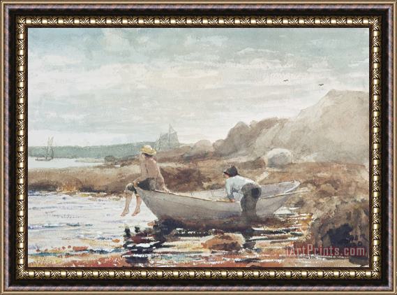Winslow Homer Boys on the Beach Framed Painting