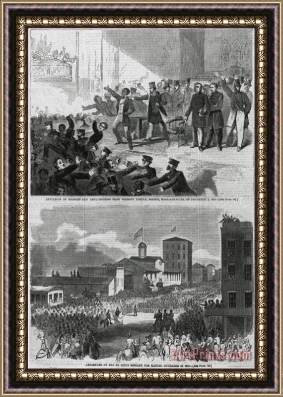 Winslow Homer Expulsion of Negroes And Abolitionists From Tremont Temple, Boston, Massachusetts, on December 3, 18... Framed Print