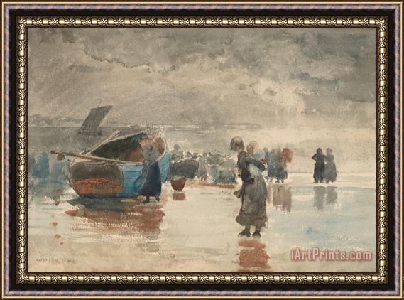 Winslow Homer On The Sands Framed Painting