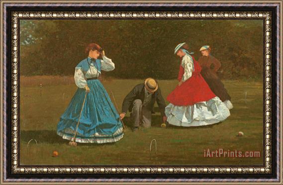 Winslow Homer The Croquet Game Framed Painting