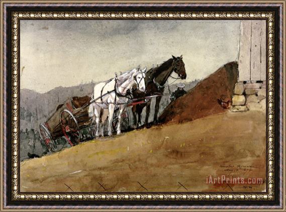 Winslow Homer The Hill Top Barn Houghton Farm Framed Print