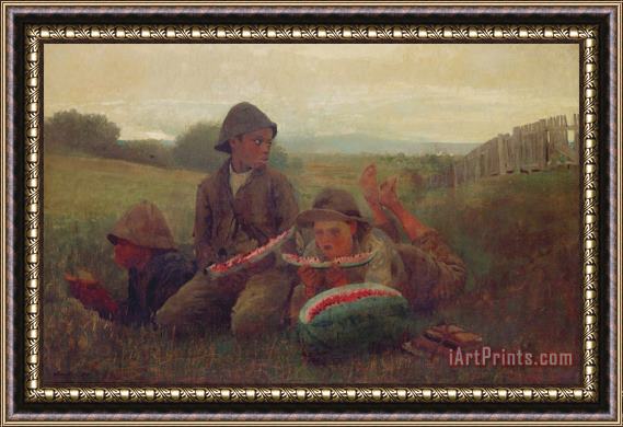 Winslow Homer The Watermelon Boys Framed Painting