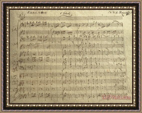 Wolfgang Amadeus Mozart Czech Republic Prague Symphony No. 38 In D Major Called Prague Symphony Framed Painting