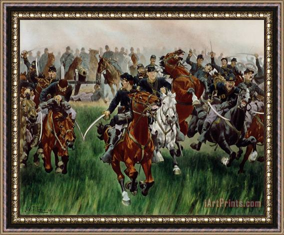 WT Trego The Cavalry Framed Print