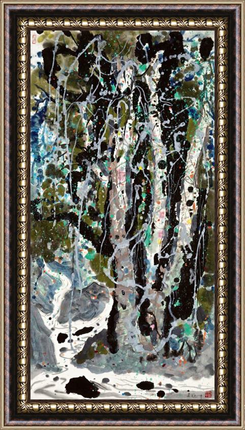 Wu Guanzhong Forest And Streams Framed Print