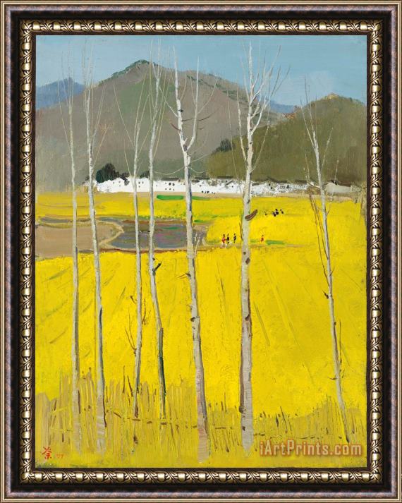 Wu Guanzhong Golden Field, 1977 Framed Painting