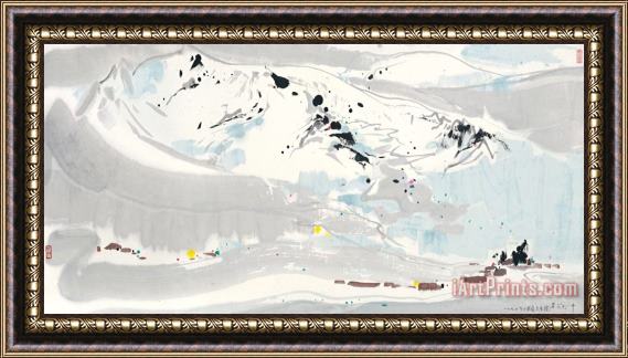 Wu Guanzhong Spring Snow Framed Painting