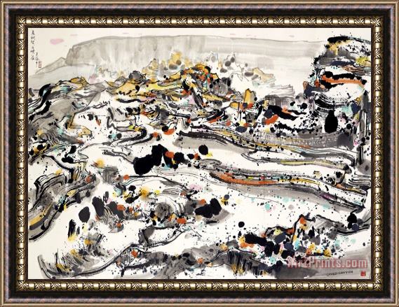 Wu Guanzhong The Grand Canyon Framed Painting