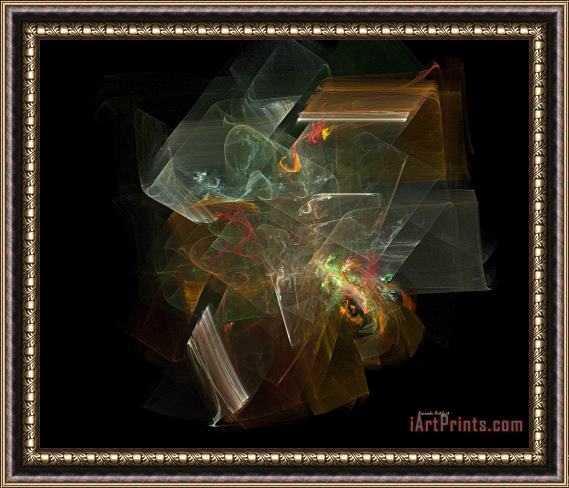 Xianadu Artifacts Rushing man with a bouquet of flowers Framed Painting
