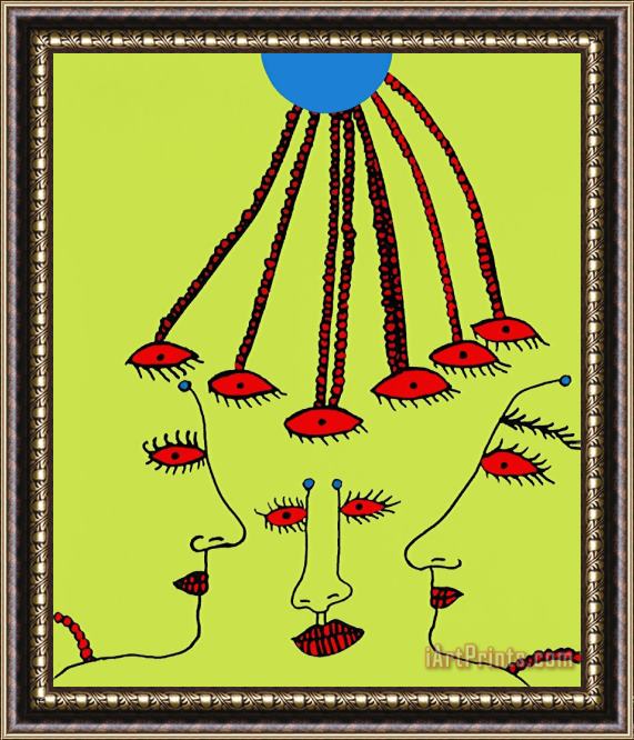 Yayoi Kusama Reflecting in The Field of Love, 2011 Framed Painting