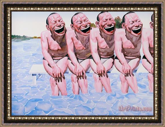 Yue Minjun Untitled (smile Ism No. 7), 2006 Framed Painting