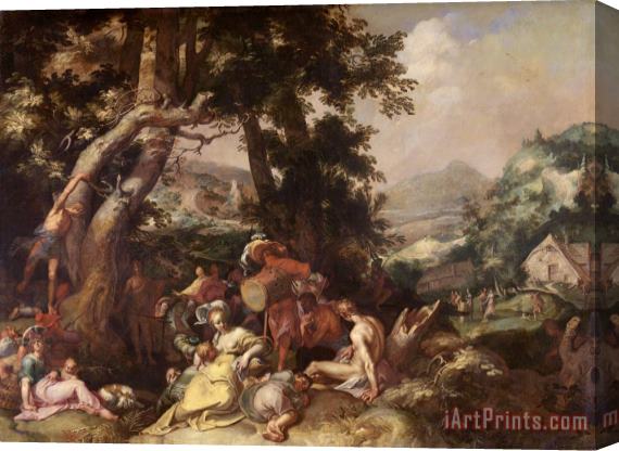 Abraham Bloemaert The Preaching of Saint John The Baptist Stretched Canvas Painting / Canvas Art