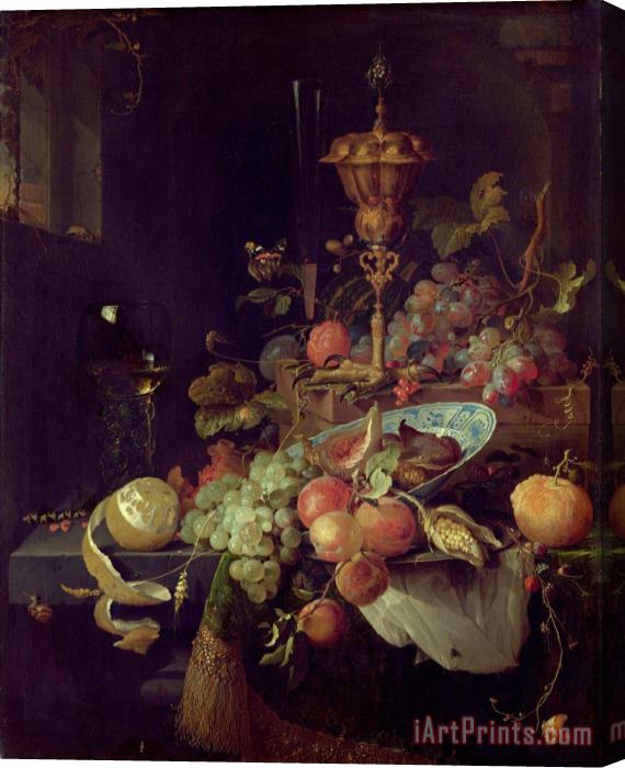 Abraham Mignon Still Life with Fruit And a Beaker on a Cock's Foot Stretched Canvas Print / Canvas Art