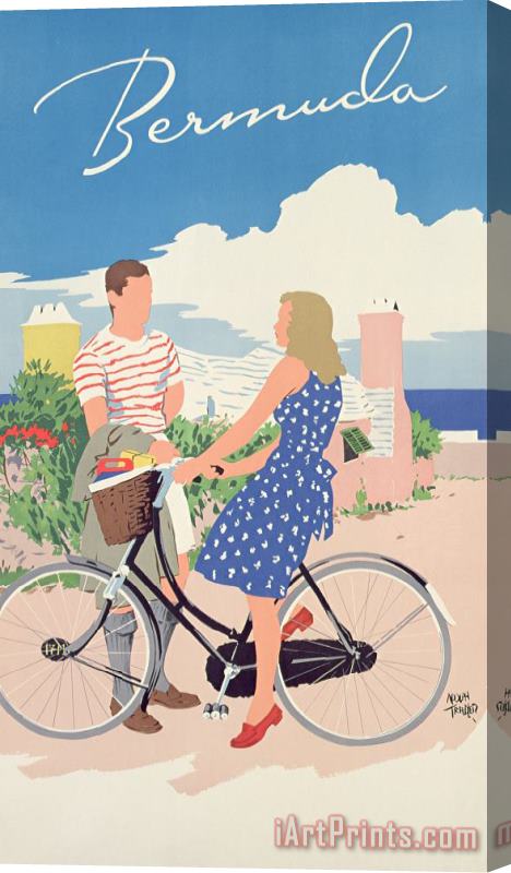 Adolph Treidler Poster Advertising Bermuda Stretched Canvas Print / Canvas Art