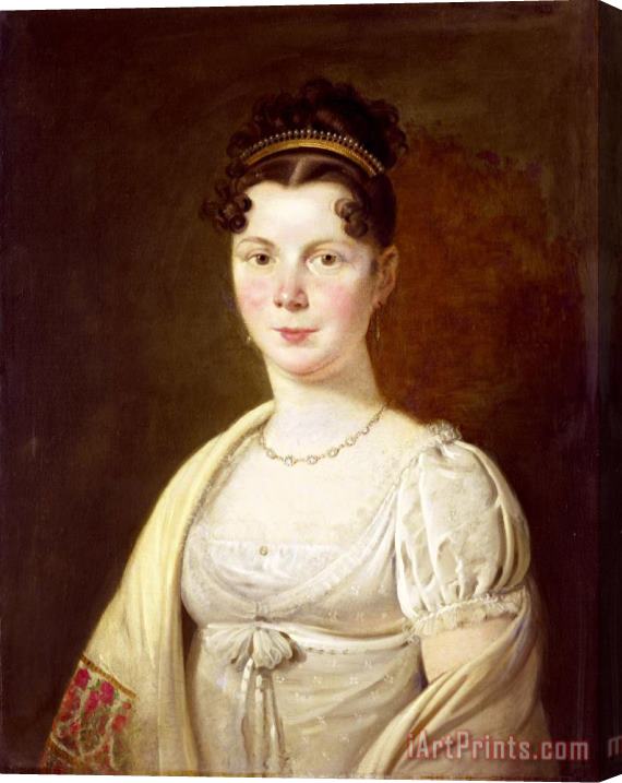 Adriaan de Lelie Portrait of Wilhelmina Maria Haack, Fourth Wife of Gerrit Verdooren Stretched Canvas Painting / Canvas Art