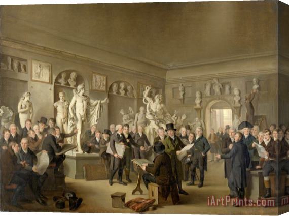 Adriaan de Lelie The Sculpture Gallery of The Felix Meritis Society Stretched Canvas Print / Canvas Art