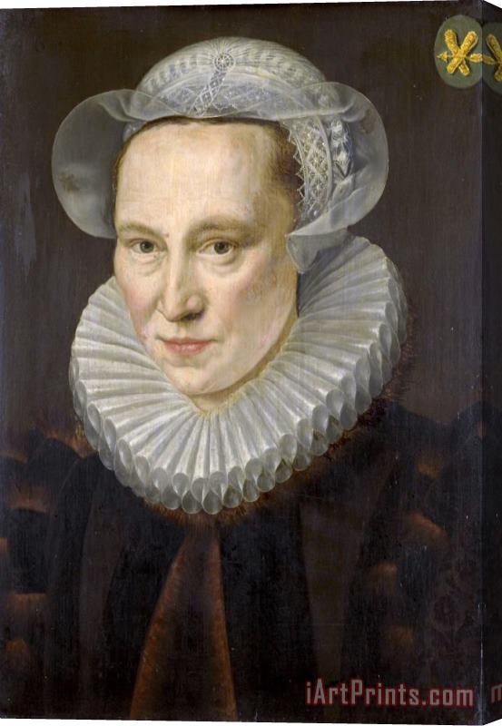 Adriaen Thomasz. Key Portrait of Grietje Pietersdr Codde (died 1607) Stretched Canvas Painting / Canvas Art