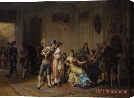 Adrien De Boucherville The Gift for The Chatelaine Stretched Canvas Print / Canvas Art