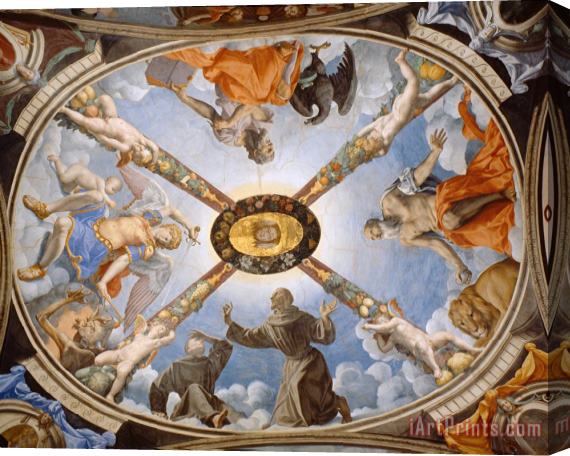 Agnolo Bronzino Ceiling of The Chapel of Eleonora of Toledo Stretched Canvas Print / Canvas Art