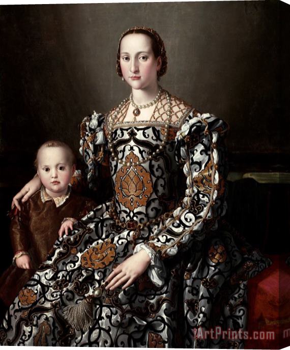 Agnolo Bronzino Eleonora of Toledo And Her Son Stretched Canvas Painting / Canvas Art