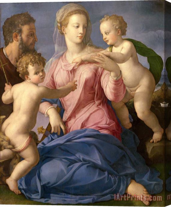 Agnolo Bronzino The Holy Family with The Infant Saint John The Baptist (madonna Stroganoff) Stretched Canvas Painting / Canvas Art