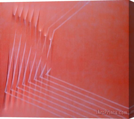 Agostino Bonalumi Rosso Stretched Canvas Painting / Canvas Art