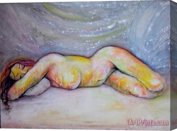 Agris Rautins Female Nude Stretched Canvas Painting / Canvas Art
