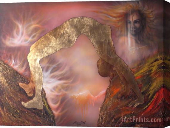 Agris Rautins The Golden Bridge Stretched Canvas Painting / Canvas Art