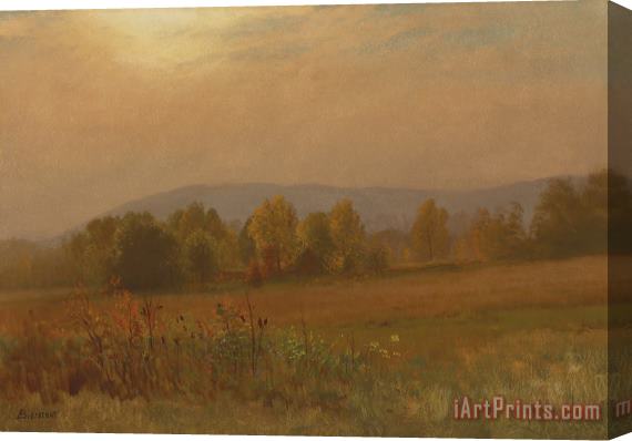 Albert Bierstadt Autumn Landscape New England Stretched Canvas Painting / Canvas Art