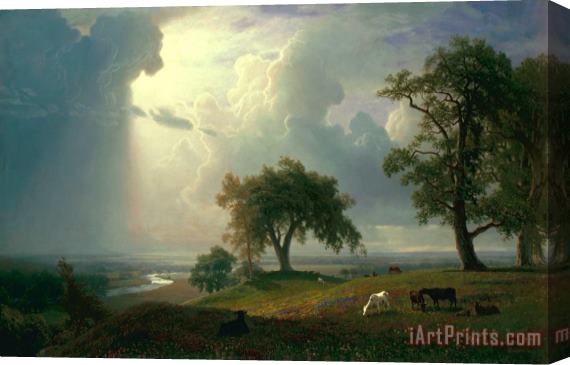 Albert Bierstadt California Spring Stretched Canvas Print / Canvas Art