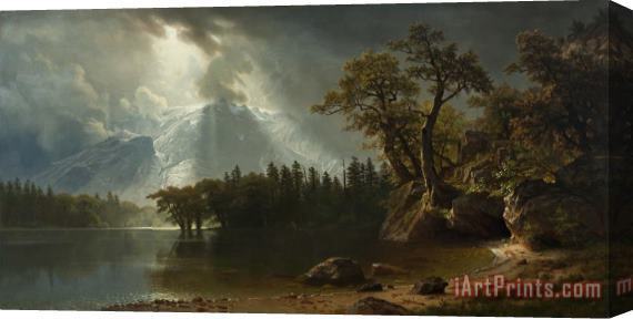 Albert Bierstadt Passing Storm Over The Sierra Nevadas Stretched Canvas Painting / Canvas Art