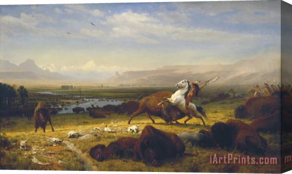 Albert Bierstadt The Last of The Buffalo Stretched Canvas Print / Canvas Art