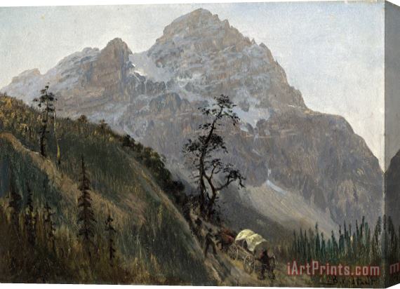 Albert Bierstadt Western Trail, The Rockies Stretched Canvas Print / Canvas Art