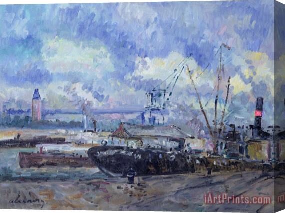 Albert-Charles Lebourg The Port of Rouen Stretched Canvas Print / Canvas Art